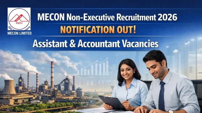 📊 MECON Recruitment 2026 – 24 Accountant & Assistant Jobs 🔥 BBA / CA Apply Now!