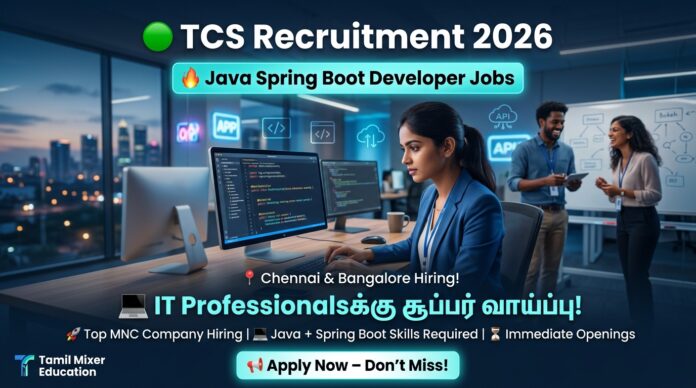 🟢 TCS Recruitment 2026 🔥 Java Spring Boot Developer Jobs | Chennai & Bangalore Hiring!