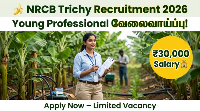 🍌 NRCB Trichy Recruitment 2026 – Young Professional Jobs | ₹30,000 சம்பளம்! 🔥