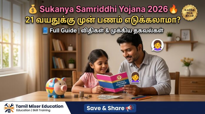 💰 Sukanya Samriddhi Yojana 2026 🔥 21 வயதுக்கு முன் பணம் எடுக்கலாமா? Full Guide!