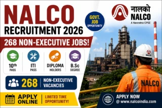 ⚙️ NALCO Recruitment 2026 – 268 Non-Executive Jobs! 10th/ITI/Diploma/B.Sc Candidates Apply Online