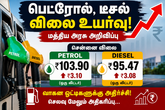 ⛽ Petrol Diesel Price Hike! – வாகன ஓட்டிகளுக்கு அதிர்ச்சி