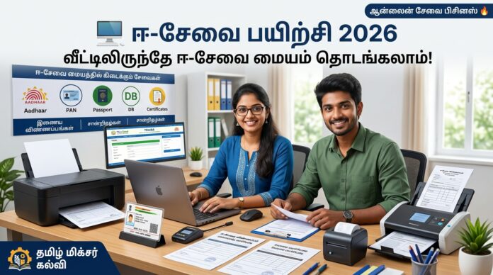 🖥️ E-Sevai Training 2026 – வீட்டிலிருந்தே E-Sevai Center தொடங்க அரிய வாய்ப்பு! 🔥