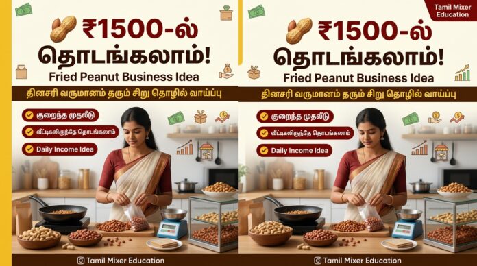 🥜 ₹1500-ல் தொடங்கலாம்! Fried Peanut Business Idea – தினசரி வருமானம் தரும் சிறு தொழில் வாய்ப்பு