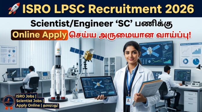🚀 ISRO LPSC Recruitment 2026: Scientist/Engineer ‘SC’ பணிக்கு Online Apply செய்ய அருமையான வாய்ப்பு!