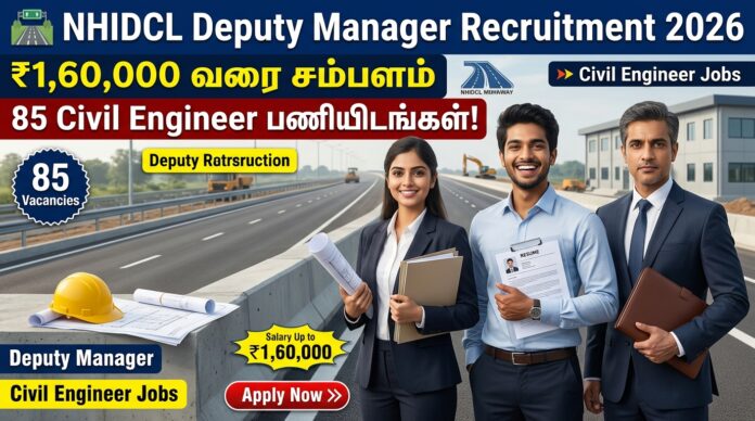 🛣️ NHIDCL Deputy Manager Recruitment 2026