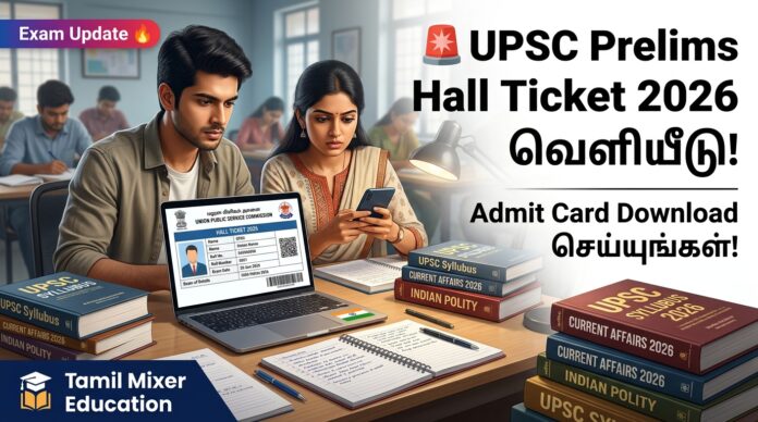 🚨 UPSC Civil Services Prelims Hall Ticket 2026 வெளியீடு – Admit Card Download செய்யுங்கள்!