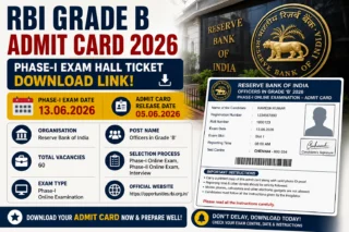 🏦 RBI Grade B Admit Card 2026 வெளியீடு: Phase-I Exam Hall Ticket Download Link!
