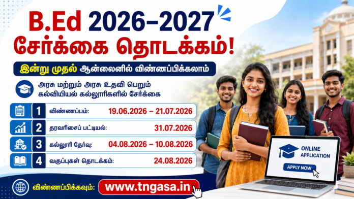 B.Ed & PG Admission 2026 தொடக்கம்! 🎓 இன்று முதல் Online Apply – முழு Schedule வெளியீடு
