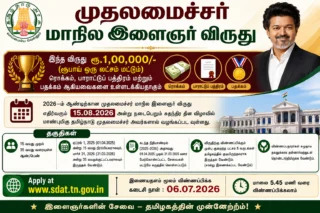 🏆 முதலமைச்சர் மாநில இளைஞர் விருது 2026: ₹1 லட்சம் பரிசு – ஜூலை 6க்குள் விண்ணப்பிக்கலாம்!