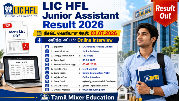 ✅ LIC HFL Junior Assistant Result 2026 வெளியீடு | Merit List PDF & Interview Update!