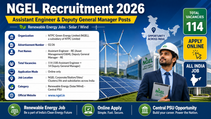 NTPC Green Energy-ல் 114 Engineer வேலைகள் 2026 🌱 ₹2.40 லட்சம் வரை சம்பளம்