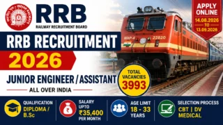 RRB Recruitment 2026: 3993 Junior Engineer Vacancies – Apply Online