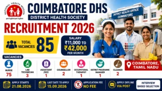 Coimbatore DHS Recruitment 2026: 85 காலியிடங்கள் – ₹42,000 சம்பளம்