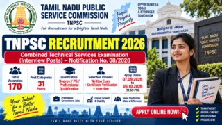 TNPSC Recruitment 2026: 170 காலியிடங்கள் – Degree Candidates Apply Online