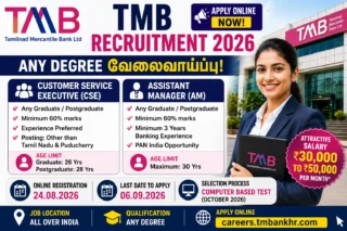 TMB Recruitment 2026: Any Degree Bank Jobs – Apply Online