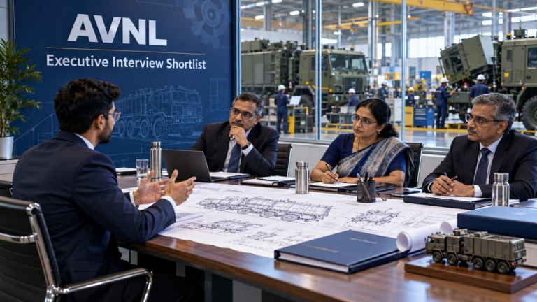 AVNL Executive நேர்காணல் shortlist செய்திக்கான தொழிற்துறை நேர்காணலைச் சித்தரிக்கும் படம்