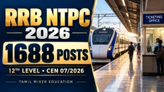 RRB NTPC Undergraduate Recruitment 2026 – 1688 ரயில்வே பணிகள்; விளக்கப்படம்