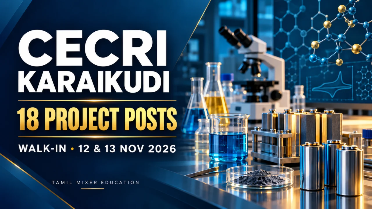 CECRI காரைக்குடி 2026: 18 தற்காலிக Project பணிகள்; நேர்முகத் தேர்வு 12, 13 நவம்பர் 2026 — ஆய்வகக் கருவிகளின் விளக்கப்படம்