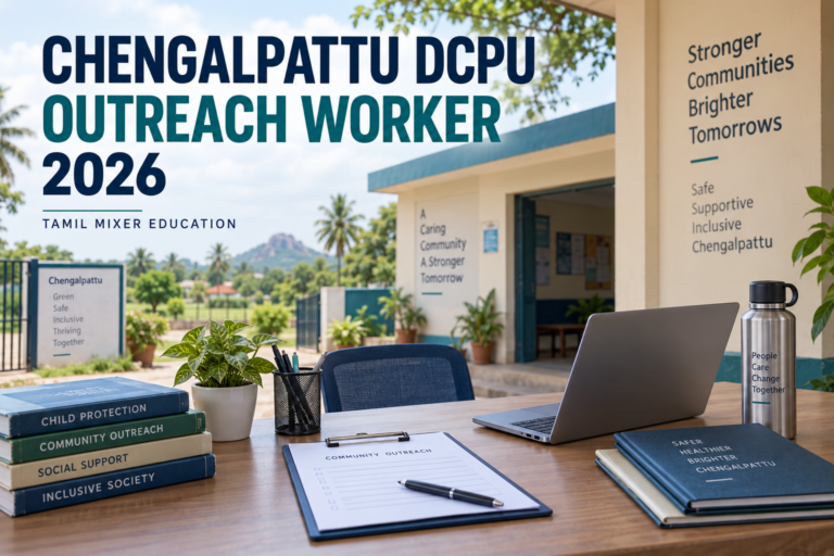 Chengalpattu DCPU Recruitment 2026 Outreach Worker – சமூகப் புறத்தொடர்புப் பணியின் விளக்கப்படம்