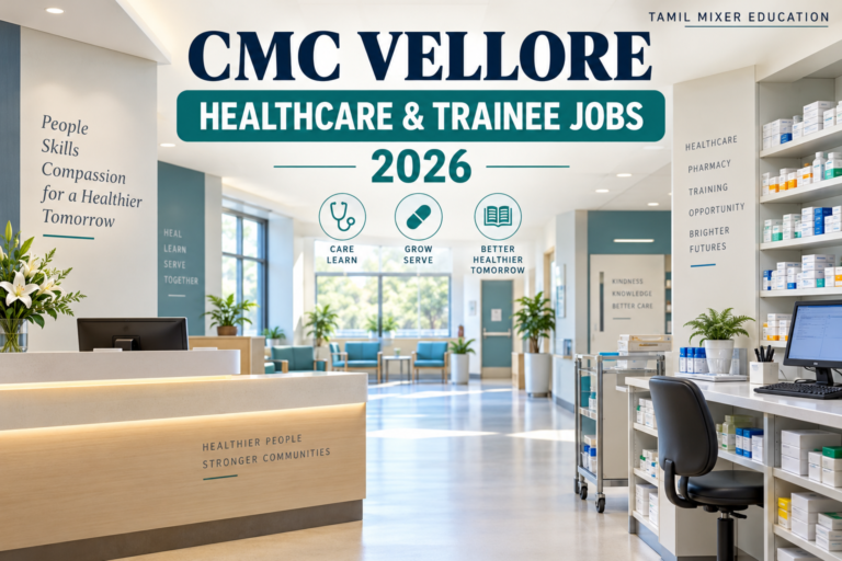 CMC Vellore Healthcare and Trainee Recruitment October 2026 – உருவாக்கப்பட்ட மருத்துவமனைப் படம்