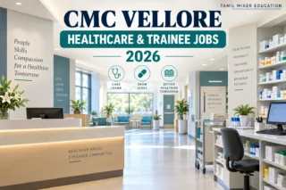 CMC Vellore Healthcare and Trainee Recruitment October 2026 – உருவாக்கப்பட்ட மருத்துவமனைப் படம்