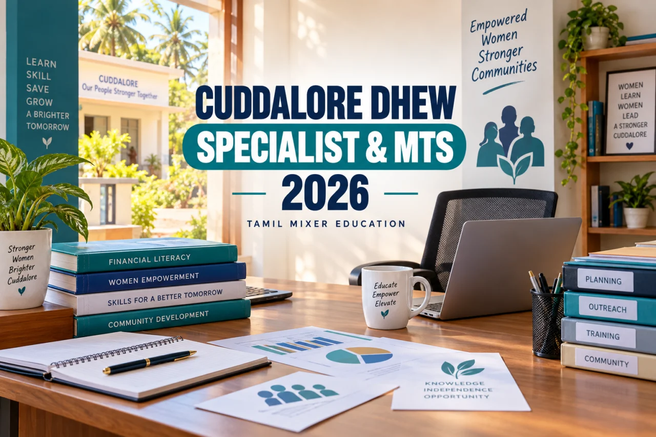 Cuddalore DHEW Recruitment 2026 – Specialist மற்றும் MTS பணிகள்; மகளிர் அதிகாரமளித்தல் அலுவலக விளக்கப்படம்