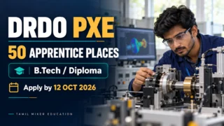 DRDO PXE Recruitment 2026 – 50 Apprentice places for B.Tech and Diploma