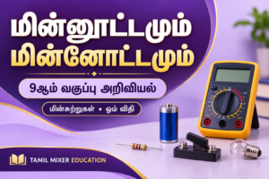 மின்னூட்டமும் மின்னோட்டமும் — 9ஆம் வகுப்பு அறிவியல் தமிழ்ப் பாடப்பகுதி
