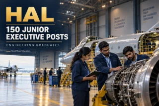 HAL 150 Junior Executive பொறியியல் வேலைவாய்ப்பு 2026 – விமான உற்பத்தி பணியில் பொறியாளர்கள்; விளக்கப்படம்