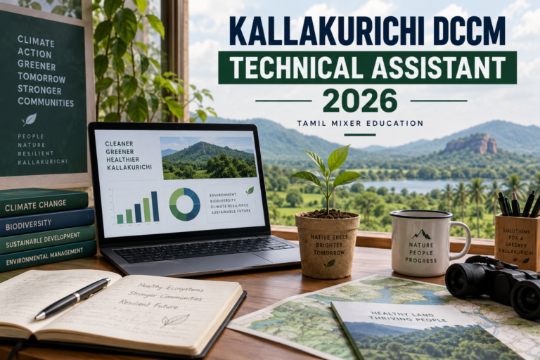 Kallakurichi DCCM Recruitment 2026 Technical Assistant – சுற்றுச்சூழல் ஆய்வுப் பணியின் விளக்கப்படம்