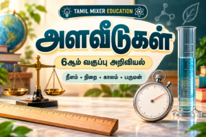 அளவீடுகள் — 6ஆம் வகுப்பு அறிவியல்: நீளம், நிறை, காலம், பருமன்