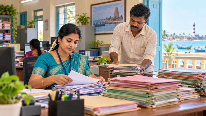 நாகப்பட்டினம் DCPU அலுவலகப் பணிகளைக் குறிக்கும் அலுவலகக் காட்சி