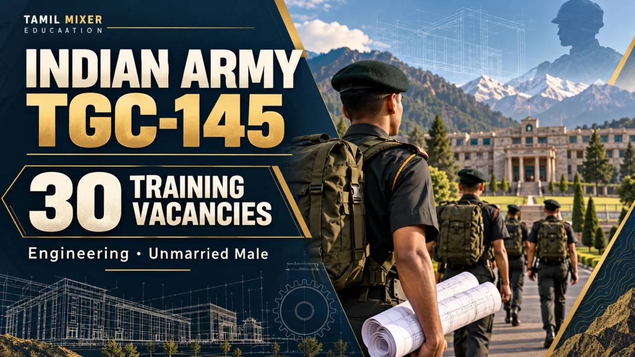 Indian Army TGC-145 – 30 Engineering training இடங்கள்; AI விளக்கப்படம்