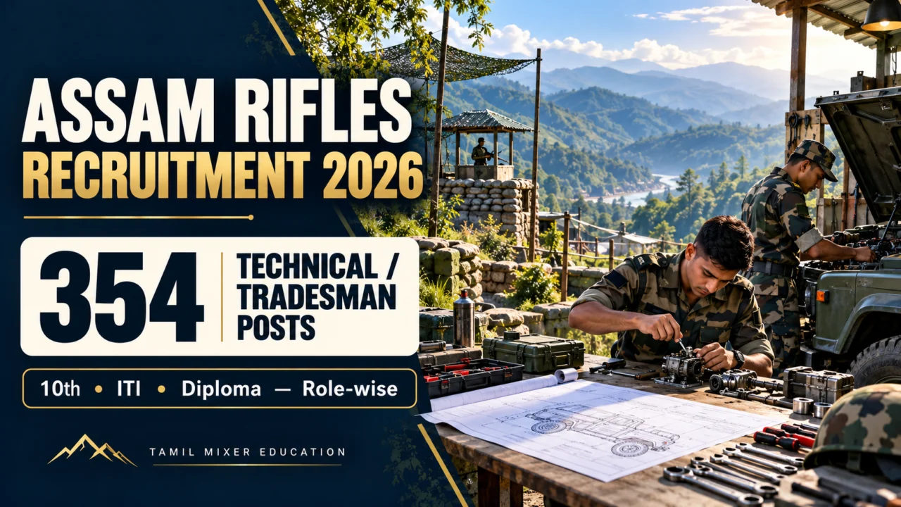 Assam Rifles Technical Tradesman Recruitment 2026 – 354 இடங்கள்; AI விளக்கப்படம்