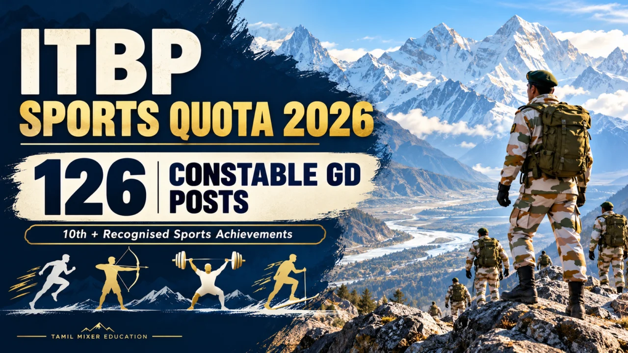 ITBP Sports Quota Recruitment 2026 – 126 Constable GD இடங்கள்; AI விளக்கப்படம்