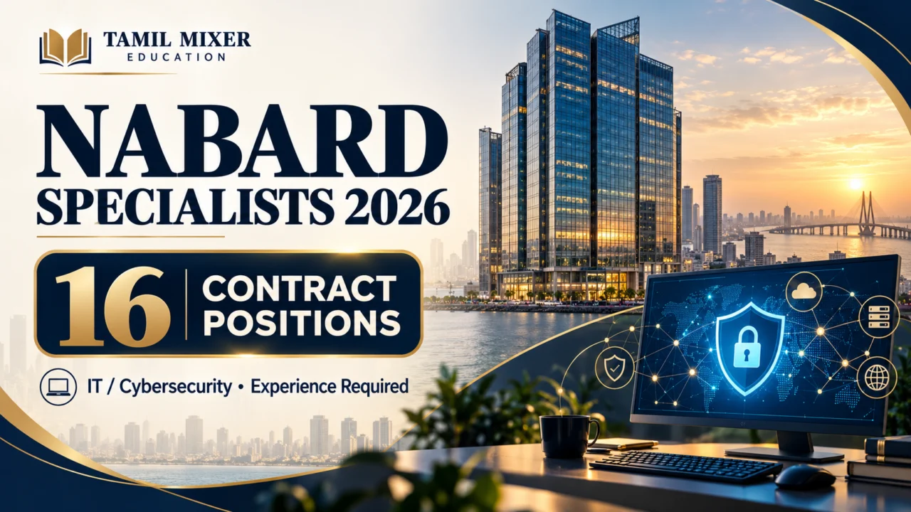 NABARD Specialists Recruitment 2026 – 16 IT cyber security ஒப்பந்தப் பணிகள்; AI விளக்கப்படம்