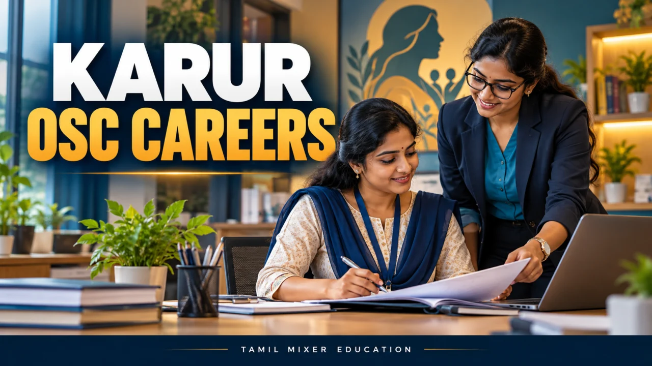 Karur OSC Recruitment 2026 தொடர்பான AI விளக்கப்படம்; அதிகாரப்பூர்வ அலுவலகப் புகைப்படம் அல்ல