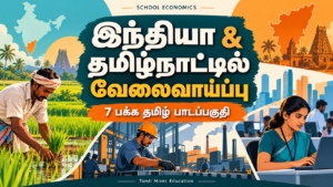 இந்தியா தமிழ்நாட்டில் வேலைவாய்ப்பு — இந்தியா தமிழ்நாட்டில் வேலைவாய்ப்பு PDF | 7 பக்க தமிழ் பொருளியல் பாடப்பகுதி