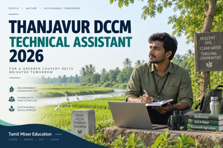 Thanjavur DCCM Recruitment 2026 – Technical Assistant பணியை விளக்கும் உருவாக்கப்பட்ட படம்