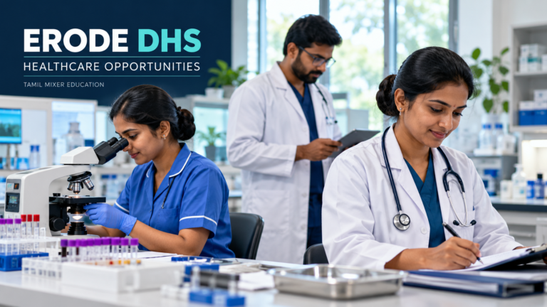 ஈரோடு DHS மருத்துவம் மற்றும் சுகாதாரப் பணிகளுக்கான மருத்துவர், செவிலியர், ஆய்வக விளக்கப்படம்