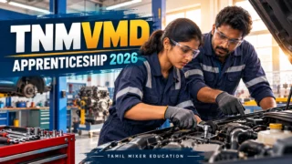 TNMVMD Apprentice Recruitment 2026 – வாகன பராமரிப்புப் பயிற்சியைச் சித்தரிக்கும் AI விளக்கப்படம்; அதிகாரப்பூர்வ அலுவலகப் புகைப்படம் அல்ல